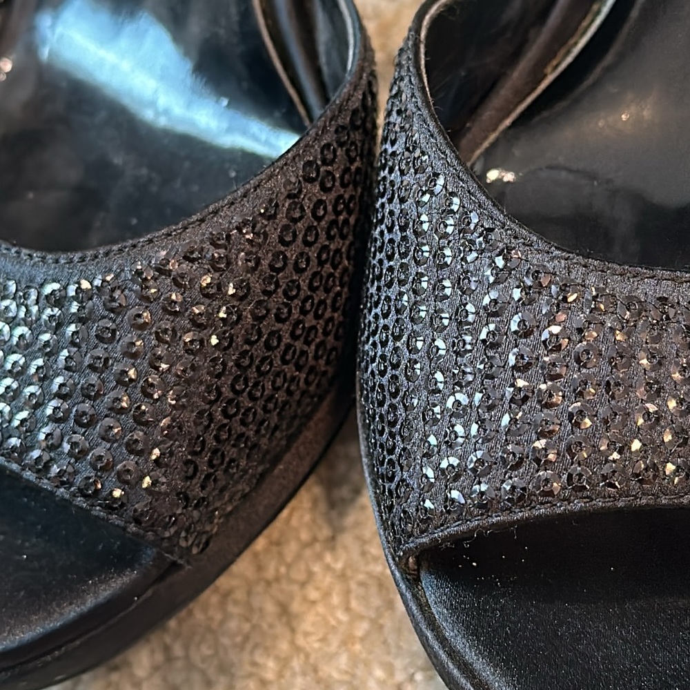 Moda Spana Black Sparkle Heels - Picture 6 of 6